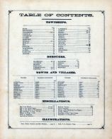 Table of Contents, Tioga County 1875